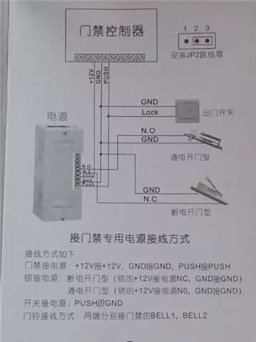 门禁系统破玻开关怎么接